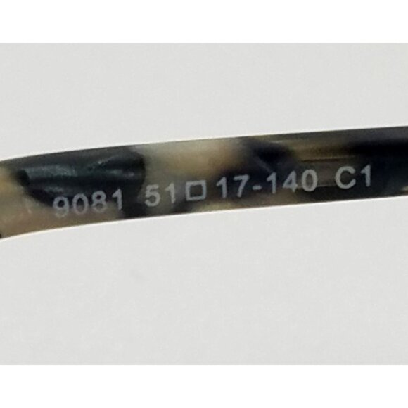 Black Metal Eyeglass Frames With Tortoise Temple Tips 51/17-141 C1 - Picture 3 of 9